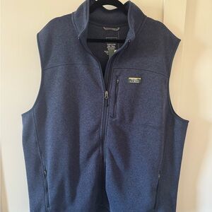 L.L. Bean Men's XXL Tall Blue Structured Fleece Vest Brand New With Tags